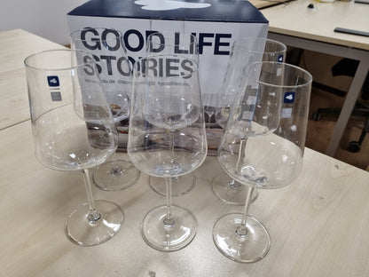222816 - LEONARDO HOME Gota për Verë të Bardhë PUCCINI, Set me 6 copë, 560 ml, rezistente ndaj gërvishtjeve, mund të lahet në lavastovilje
