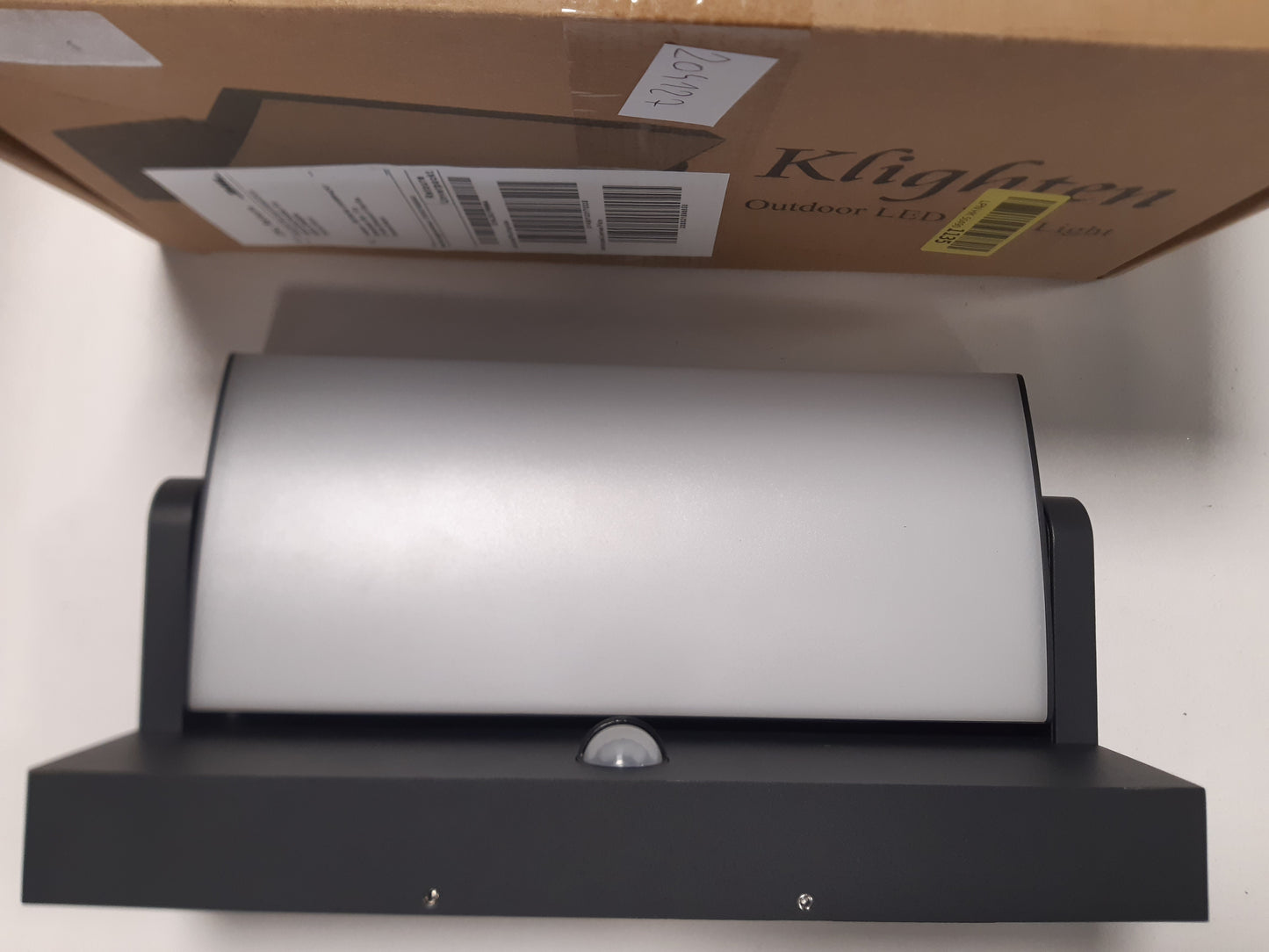 204127 - KLIGHTEN Dritë e Jashtme për Muri 45W me Sensor Lëvizjeje, IP65, Panel LED i Rrotullueshëm, 3480LM, E Bardhë e Ngrohtë 3000K, për Kopsht, Verandë, Hyrje, Ngjyra Antracit