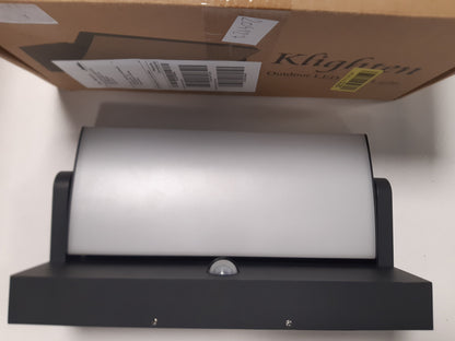 204127 - KLIGHTEN Dritë e Jashtme për Muri 45W me Sensor Lëvizjeje, IP65, Panel LED i Rrotullueshëm, 3480LM, E Bardhë e Ngrohtë 3000K, për Kopsht, Verandë, Hyrje, Ngjyra Antracit