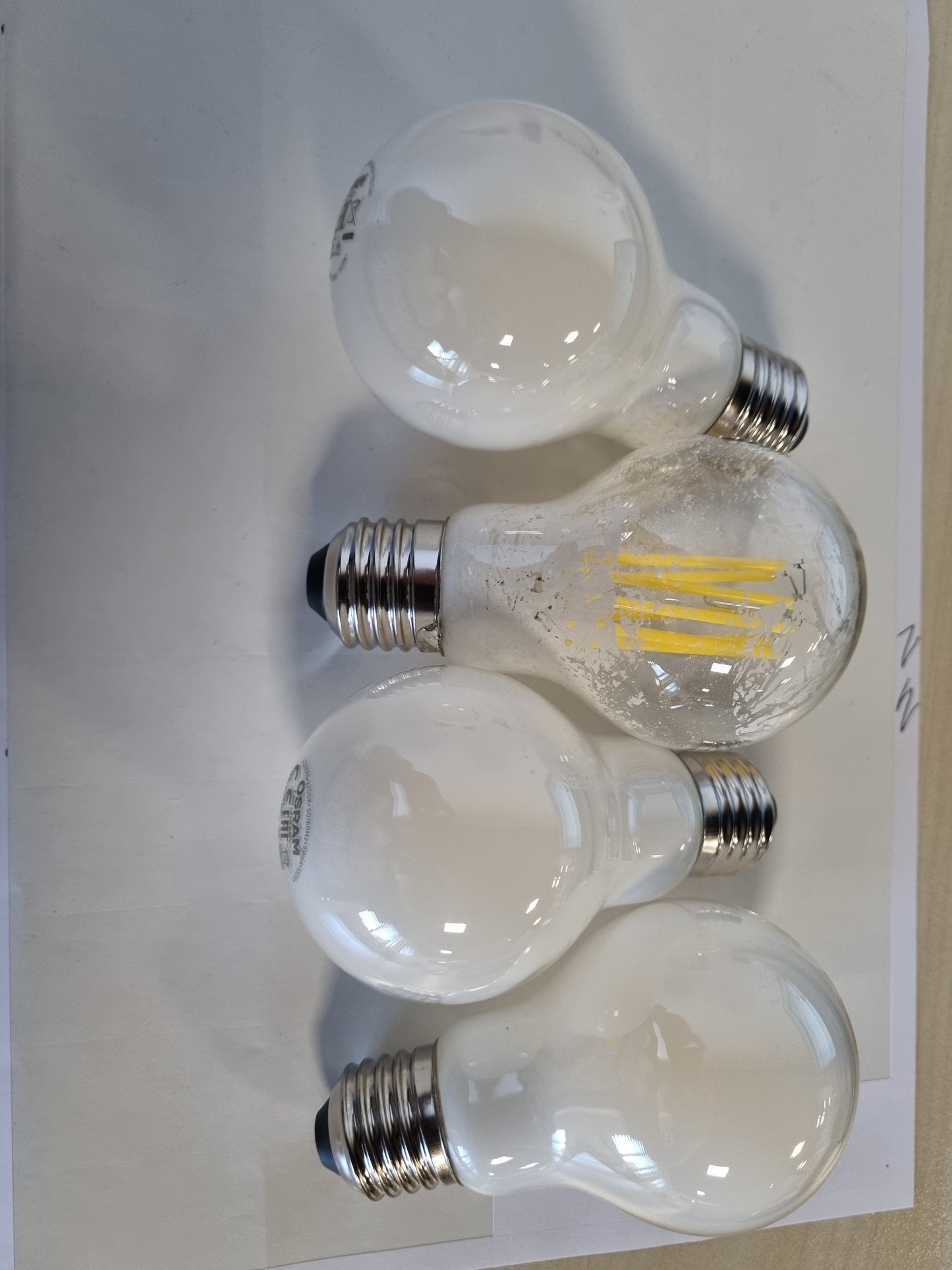 218502 - OSRAM Llambat LED, Pako me 5 Llamba, 100W, E Bardhë e Ngrohtë (2700K), E27, Xham i Mbuluar me Acar