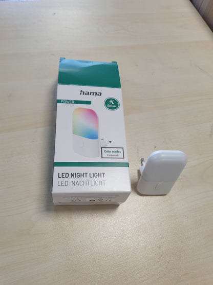 257451 - HAMA Dritë nate LED me sensor muzgu, ndryshim ngjyre, ndriçim RGB, për prizë, dritë orientimi, për infermieri, për fëmijë, foshnje, të rritur