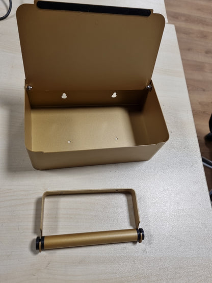 241508 - Gypie Kuti për peceta të lagura dhe letër higjienike, mbajtëse ari dhe çeliku inox