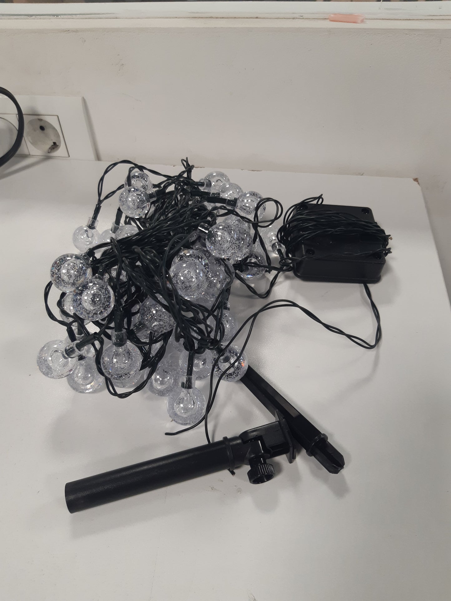 262563 - Drita me tela diellore për jashtë, 11M, 60LED, 8 Modalitete, IP65 e papërshkueshme nga uji, Drita për verandë, kopsht, dasma, festa - e bardhë e ngrohtë