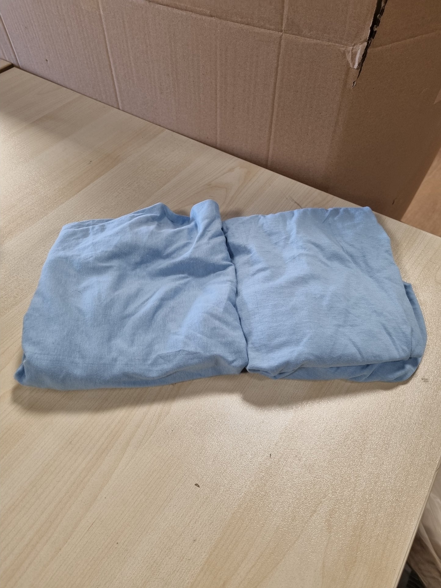 202916 - DREAMZIE - Set prej 2 Çarçafësh të Lidhura për Fëmijë, Ngjyrë Blu e Çelët, Material Pambuk 100%, Certifikim Oeko-Tex, Madhësia 40x90cm