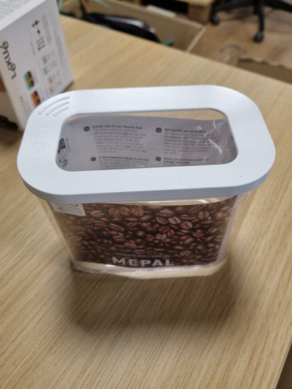 224976 - ENË RUajtJE TRANSPARENTE MEPAL ME KAPAKË, ENË USHQIMI DREJTKËNDËSHE, ORGANIZUES KUZHINE, KUTI PLASTIKE RUajtJE, HERMETIKE, 1000 ML, E BARDHË