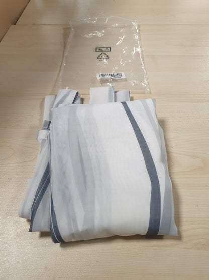 222637 - ESLIR Perde me unaza, Panele Transparente, Voile me Model Valësh, Gri, Gjerësi x Lartësi 140x225cm, 1 copë