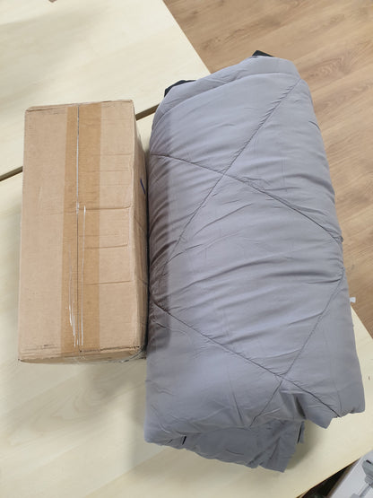 135920 - AMAZON BASICS Mbulesë e Kthyeshme prej Mikrofibre, 220 x 240 cm, Gri/e Zezë