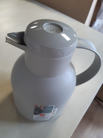 219855 - EMSA Samba F40104 Enë e izoluar, 1 liter, Mbyllje me shtypje të shpejtë, 100% e papërshkueshme nga rrjedhjet, Gri pluhur