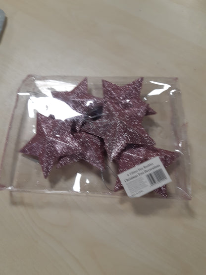 211337 - SIMPLY PRODUCTS Topa yjesh 3D, Dekorime për pemën e Krishtlindjeve, Madhësi 6-8 cm, Ngjyra Rozë