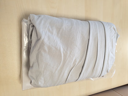 240676 - DREAMZIE Çarçaf i Përshtatshëm 180x200 cm, Gri, 100% Pambuk Jersey i Certifikuar Oeko-Tex