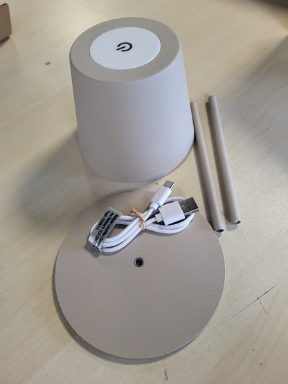 223004 - BRILONER - Llambë Tavoline LED Pa Tel, me Kontroll me Prekje, e Errësueshme, e Rregullueshme në Lartësi, 36x10.5 cm, Bezhë