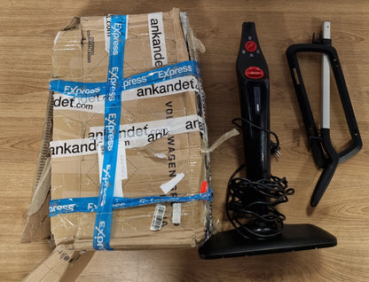 118290 - Vileda Steam Mop Steam PLUS, Pastrues me avull i zi për të gjitha dyshemetë, Vret dhe largon viruset, mikrobet dhe bakteret deri në 99.9%, 3 cilësime avulli, Rezervuar uji 400ml, Ngrohet në 15 sekonda, Arrin në cepa