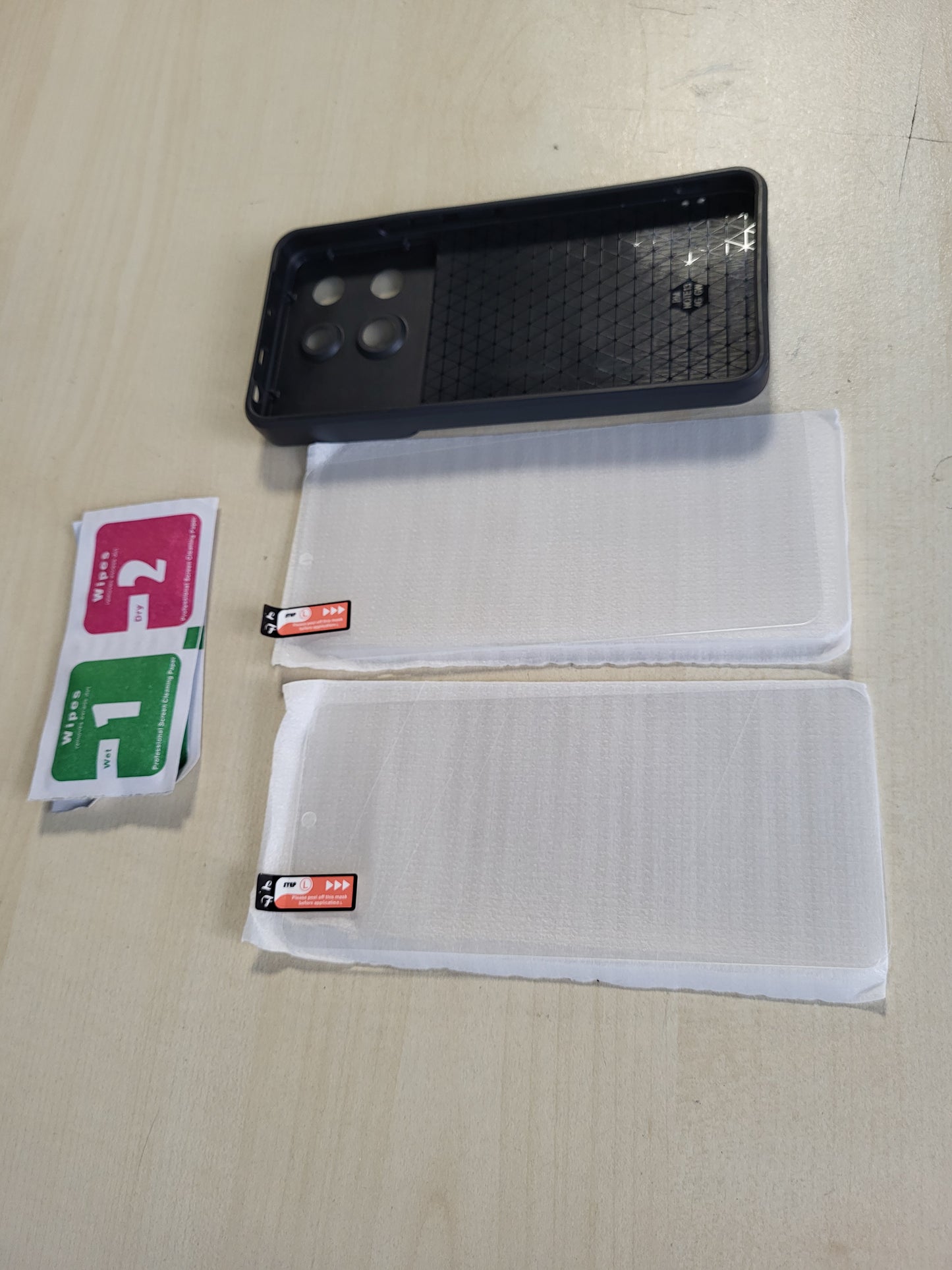 267053 - Yohii Mbrojtëse për Xiaomi Redmi Note 13 4G (Jo për 5G), me 2 mbrojtëse ekrani prej qelqi të temperuar, mbulesë rrëshqitëse për lente, mbështetje rrotulluese 360°, mbrojtëse PC në stil ushtarak, e zezë