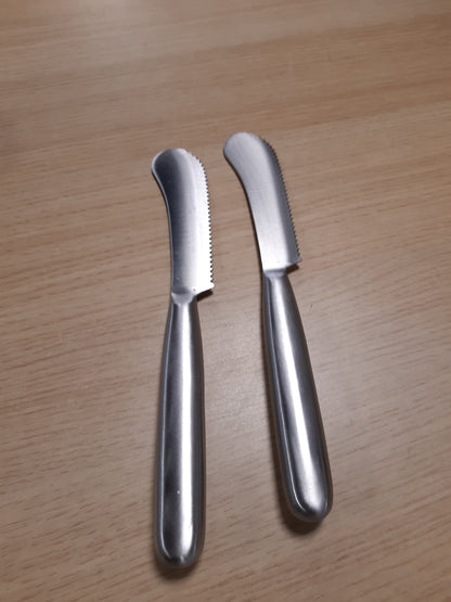 247362 - WESTMARK 2 thika mëngjesi/gjalpi, teh i dhëmbëzuar, gjatësia 22 cm, çelik inox, argjend, 135922E3