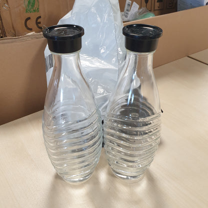 224061 - SODASTREAM Karafë qelqi transparente, 2 x 0.615 L