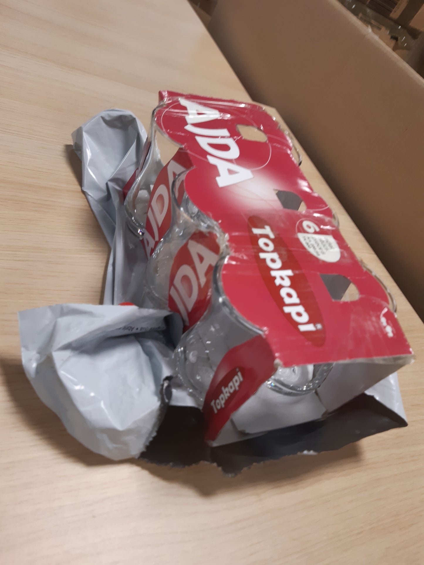 198230 - TOPKAPI - Set Gota të Çajit Turk, Modeli Filiz, Kapaciteti ~111 cc, Pako me 6 Copë