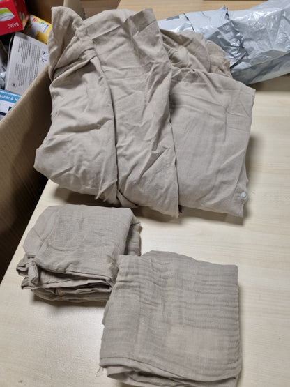 213264 - DOUCEUR D'INTÉRIEUR Komplet shtrati me 3 pjesë (260 x 240 cm) me rërë, garzë pambuku