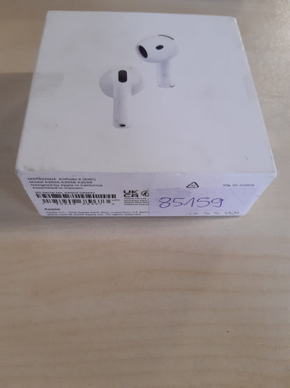 85159 - APPLE AirPods 4 - Kufje pa Tel, Bluetooth, Anulim Aktiv i Zhurmës, Audio Adaptive, Transparencë, Audio Hapësinore e Personalizuar, Kuti Karikimi me USB-C, Karikim pa Tel