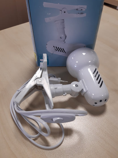 209834 - EGLO MANHATTAN Llambë Leximi me Kapëse, Llambë Krevati dhe Tavolinë prej Metali dhe Plastike në Të Bardhë, Dritë Fokusi me Prizë E27