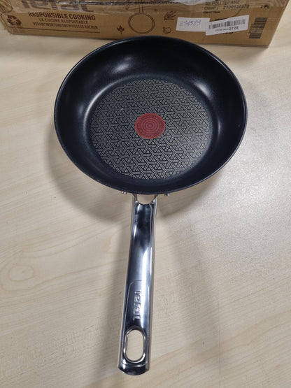 231583 - TEFAL DUETTO - Tigan 24 cm, i pajtueshëm me induksion, jo-ngjitës, veshje titaniumi, i sigurt për lavastovilje dhe furrë, çelik inox
