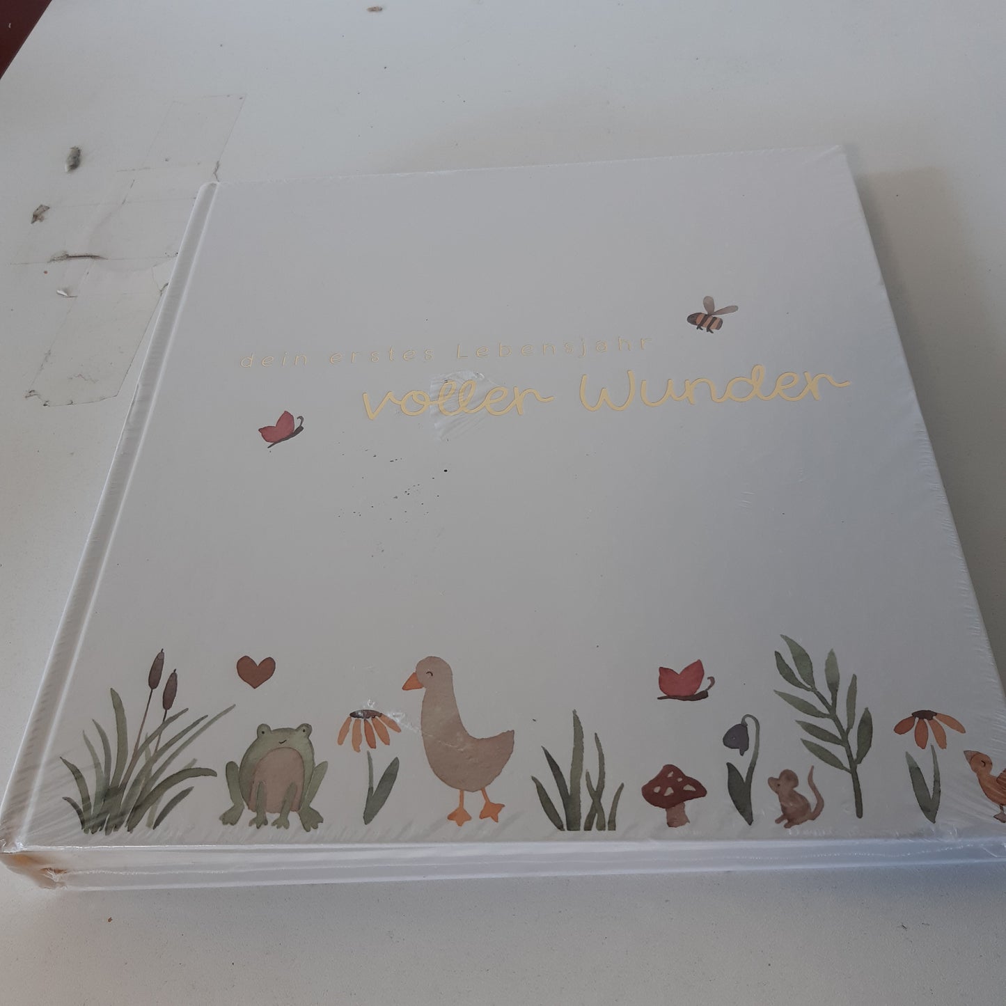 260686 - GOLDBUCH 15 513 Album për Bebe Plot Mrekulli, Livadh me Motiv Lulesh, 58 Faqe të Bardha Bosh, afërsisht 30 x 31 x 4 cm, i Bardhë