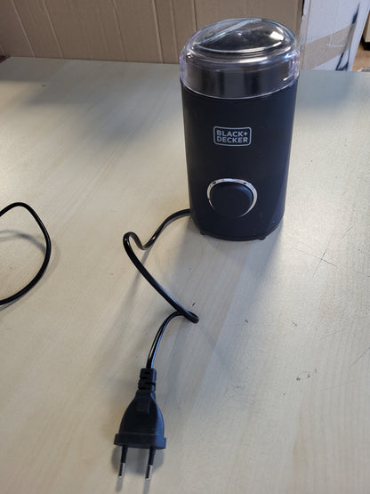 222275 - BLACK+DECKER BXCG150E Mulli Elektrik për Kafe 150W, Kofshë për Kokrra Kafeje 50g, Enë dhe Tehe prej Çeliku Inoks, Bluarje e Hollë, E Zezë