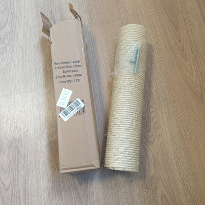 168672 - TRIXIE Shtyllë Zëvendësuese Kruarjeje për Macet, Materiale Catnap, Ngjyra Bezhë, Madhësia 9x40cm