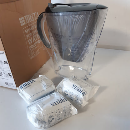 222048 - BRITA Marella Enë filtri uji grafiti, 2.4L, përfshirë 3 fishekë filtri MAXTRA PRO