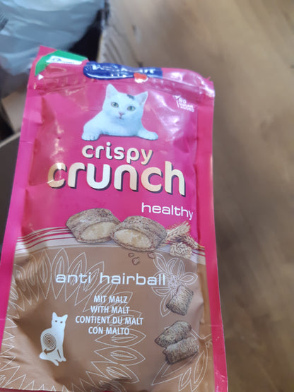 249056 - VITAKRAFT Crispy Crunch Classic, ushqime për mace, ushqim i kërcitshëm i mbushur me malt, në qese të mbyllshme, pa sheqer të shtuar (1 x 60g)