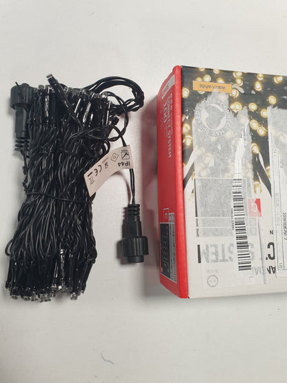 219156 - Perde Dritash Standarde 1m e Sistemit EMOS Connect, Varg Dritash Krishtlindjesh me 100 LED, IP44, E Bardhë e Ngrohtë