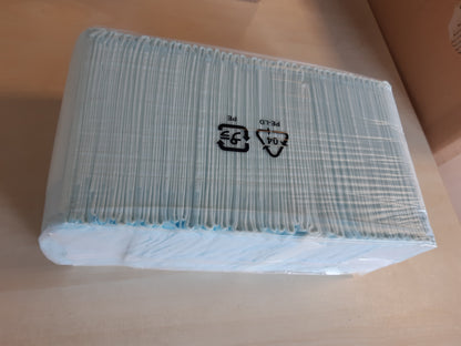 256425 - AMAZON BASICS Mbrojtëse stërvitjeje për qen dhe këlyshë, dizajn me 5 shtresa kundër rrjedhjeve, madhësi standarde, pako me 50 copë, blu