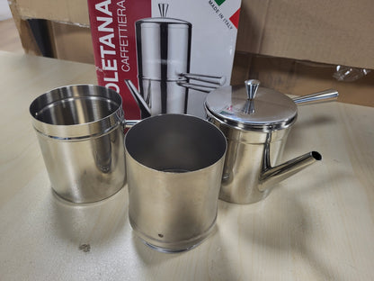 213620 - Makinë kafeje napolitane prej çeliku inox 18/10, 6 filxhanë
