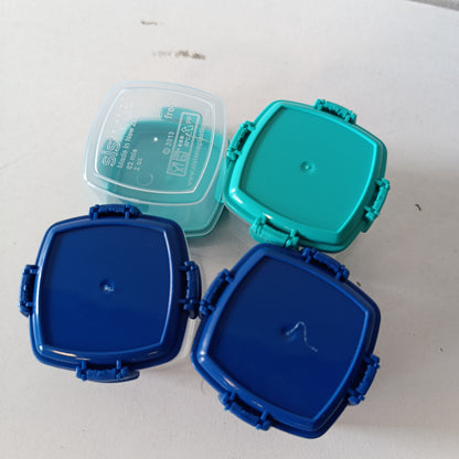 185651 - SISTEMA TO GO KNICK KNACK Enë për Ruajtjen e Ushqimit Me Kapak, 62ml, Grumbullueshme, Ngjyra të Ndryshme, Set 4 Copë