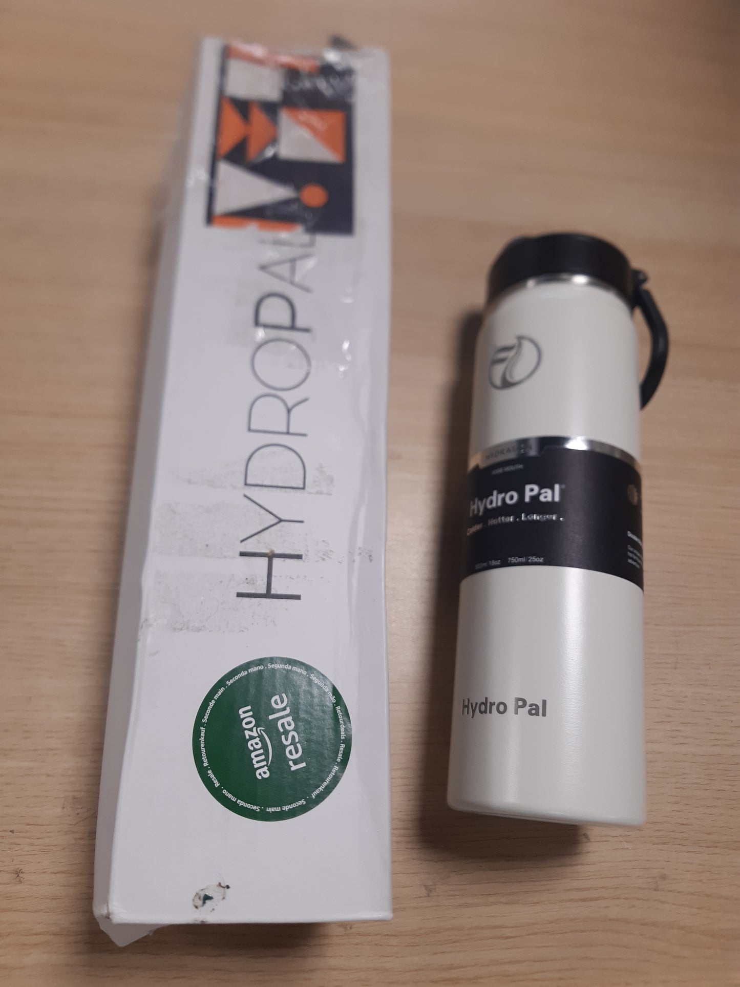 257556 - HydroPal Shishe uji prej çeliku inox - 500/750ml/1L/1.2L/1.9L, Pa BPA, e izoluar me pipëz dhe 2 kapakë