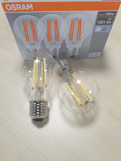 216429 - OSRAM LLAMPA LED, E27, 4000 K, 11 W, ZËVENDËSIM ME LLAMBË 100 W, PAKO ME 2 PJESË