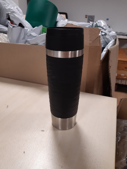 261785 - EMSAS Filxhan Udhëtimi Wave Termos 500 ml, çelik inox, mban pijet të ngrohta për 6 orë dhe të ftohta për 12 orë, 100% i papërshkueshëm nga rrjedhjet, i sigurt për lavastovilje, hapje për pirje 360°, i zi, N20225
