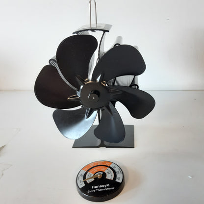 213986 - HANAOYO Ventilator Oxhaku, Nuk Kërkon Energji Elektrike, Funksionim i Qetë, me 1 Termometër Sobe