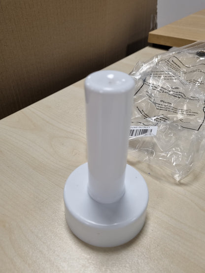 216915 - Ide me zemër Kolonë LED, Dritë për humor, 13 cm e lartë, Punon me bateri, Me kohëmatës, e bardhë