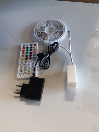 263186 - SHIRIT LED HOVVIDA 10M, 1X10M, 30 LED/METËR, SHIRIT LED RGB, 300 LED, APLIKACION DHE TELEKOMANDË, MODALITET MUZIKE, MODALITET KOHE