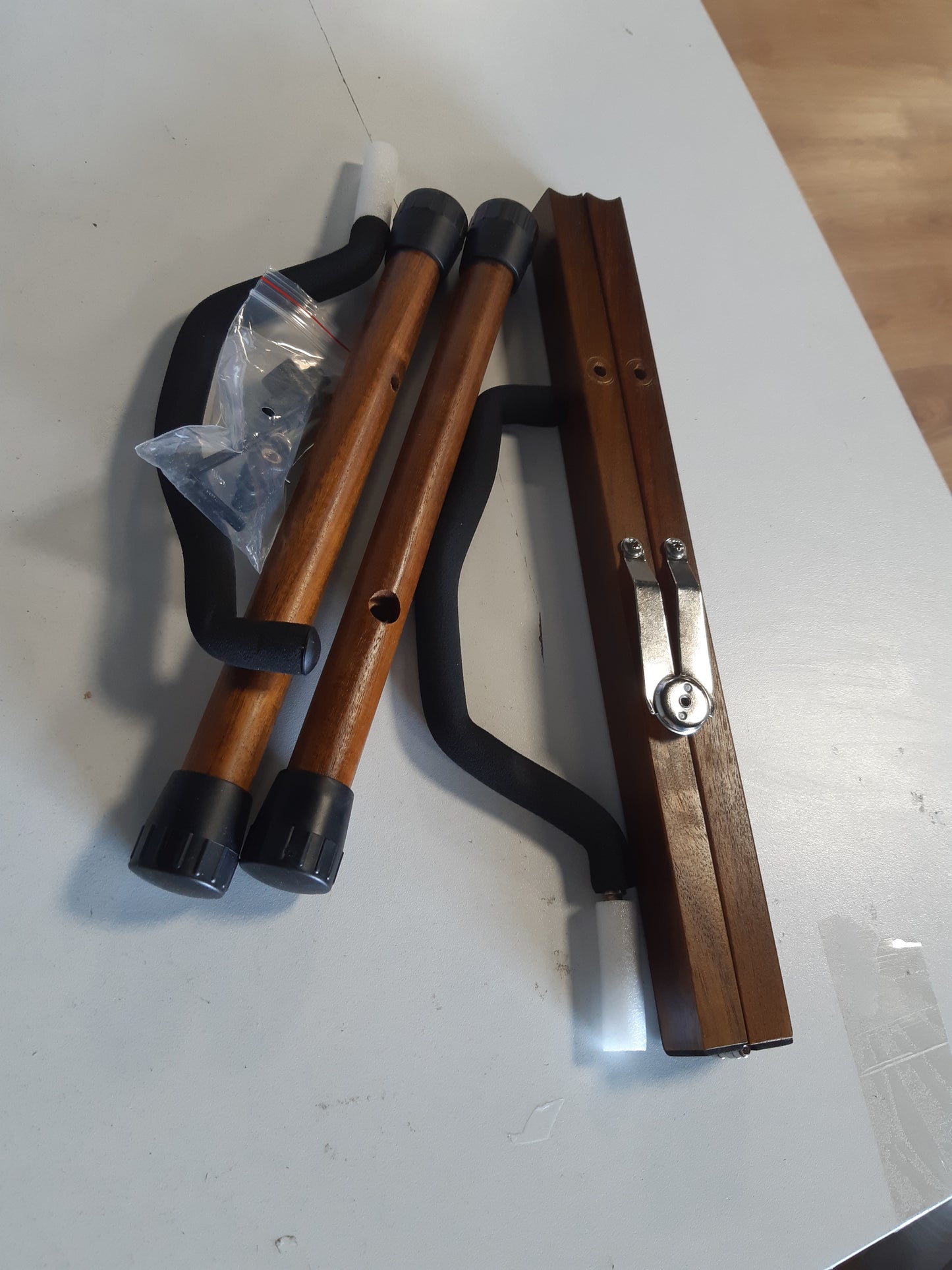 245510 - DONNER Mbajtëse kitare prej druri, Mbajtëse dyshemeje për kitarë elektrik akustik, e rregullueshme për bas, violonçel, mandolinë, banjo, ukulele, e palosshme
