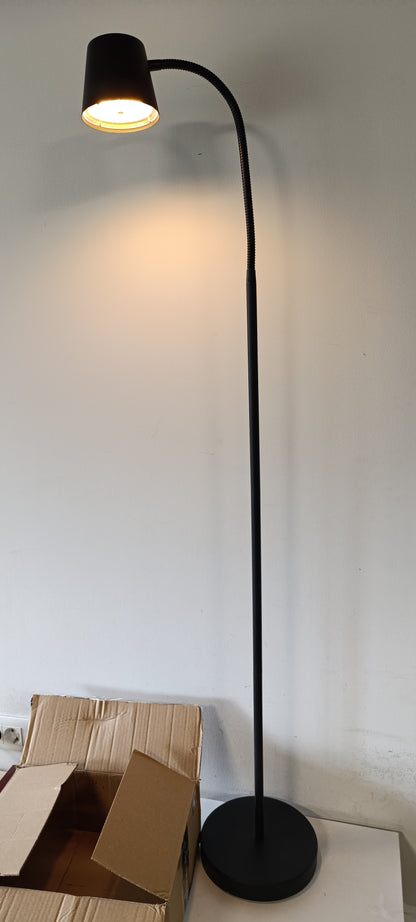 221394 - BRILONER Llambë dyshemeje LED pa tel, kontroll me prekje, errësim të vazhdueshëm, bateri, llambë e rikarikueshme, 126.5 cm e lartë, e zezë