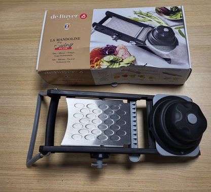 221146 - DE Buyer Mandoline Swing Plus, çelik inox, i zi, 44.5 x 19.5 x 15 cm