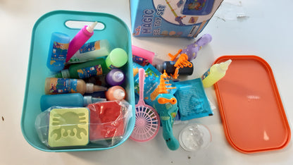223384 - DREAMON Set Lojërash Peshkimi Aqua Fairy, Set Uji me Xhel Magjik 71 copë, 14 Ngjyra, 2 Shkopinj Peshkimi, 20 Forma, Set Pelte Magjike për Fëmijë 3 Vjeç e Sipër
