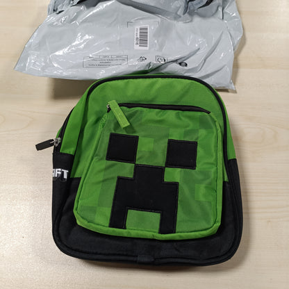 268273 - Minecraft Çantë për fëmijë, 33 x 22 x 10 cm, me rripa shpatullash të mbushur dhe të rregullueshëm, ndarje kryesore dhe xhep të përparmë me zinxhir