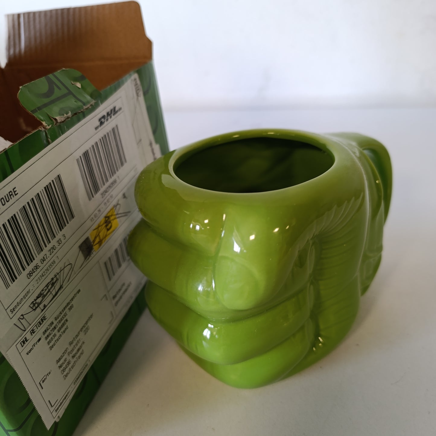 223543 - ZONSUSE Gotë me Grusht Superhero, Gotë e Madhe Kafeje Qeramike 3D, 700 ml, Ide Argëtuese Dhurate për Tifozët dhe Koleksionistët e Marvel