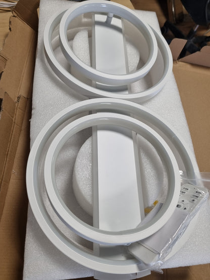 255160 - Dritë LED TAVANI, Llambë Moderne Tavani 48W 3000K-6500K, Ndriçim Dhome Gjumi me Dizajn 4 Unazash të Rrumbullakëta, Pajisje Drite Dekorative e Brendshme me Telekomandë APP, Llambë Llambadari për Dhomë Ndenjeje, Zyrë, Kuzhinë, Korridor