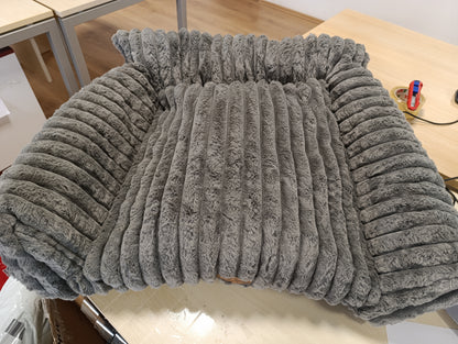 255767 - COZY KISS Divan/Krevat për Qen 80x60x33cm, për Mace dhe Qen të Vegjël, Gri