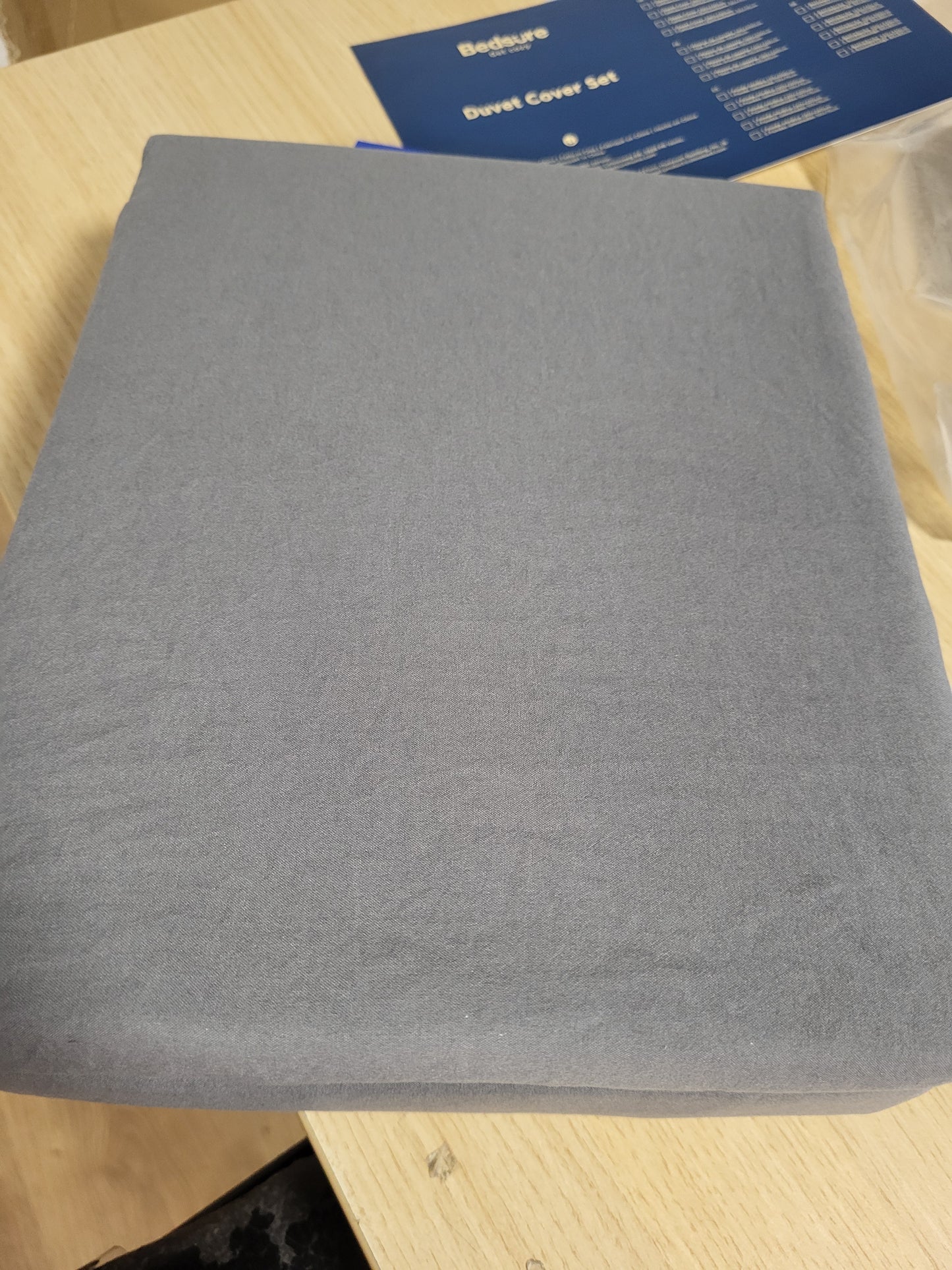 216151 - BEDSURE Set çarçafësh 155x220, 3 pjesë, Pëlhurë e butë, 1 Mbulesë jorgani 155x220 cm dhe 2 Mbulesa jastëku 80x80 cm