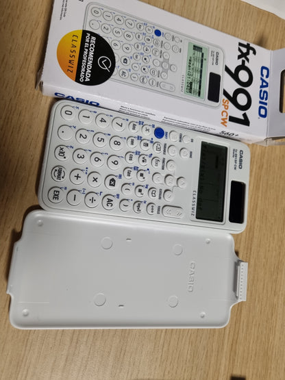 268241 - Casio Kalkulator FX-991SP CW - Shkencor, 5 Gjuhë, 560 Funksione, Energji Diellore, E Bardhë