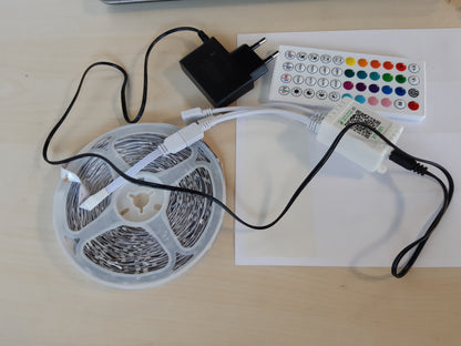 223251 - HOVVIDA Shirit LED 30M, 30 LED/Metër, 2x15M, RGB 24V, 900 LED, APLIKACION dhe Telekomandë, Sinkronizim Muzikor, Modalitet Kohëmatësi